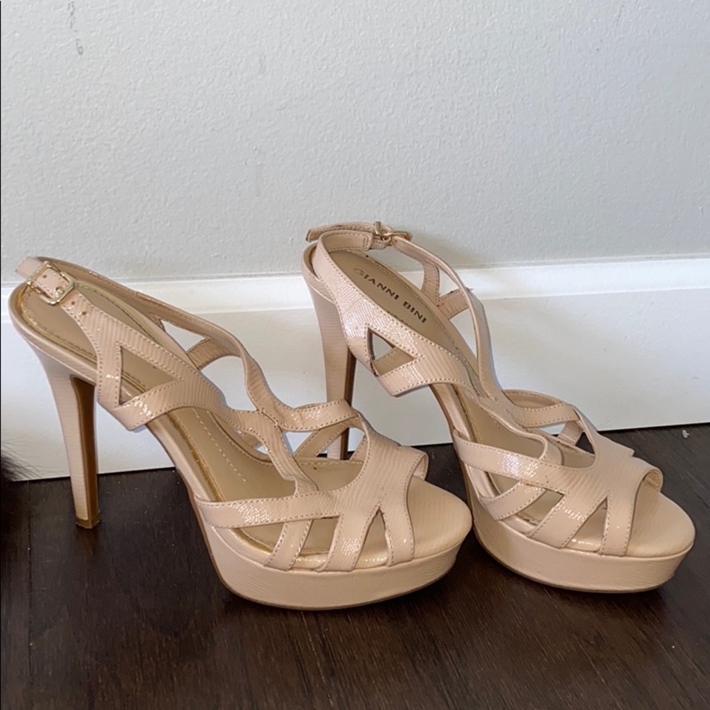 GIANNI BINI NUDE HEELS SZ 8